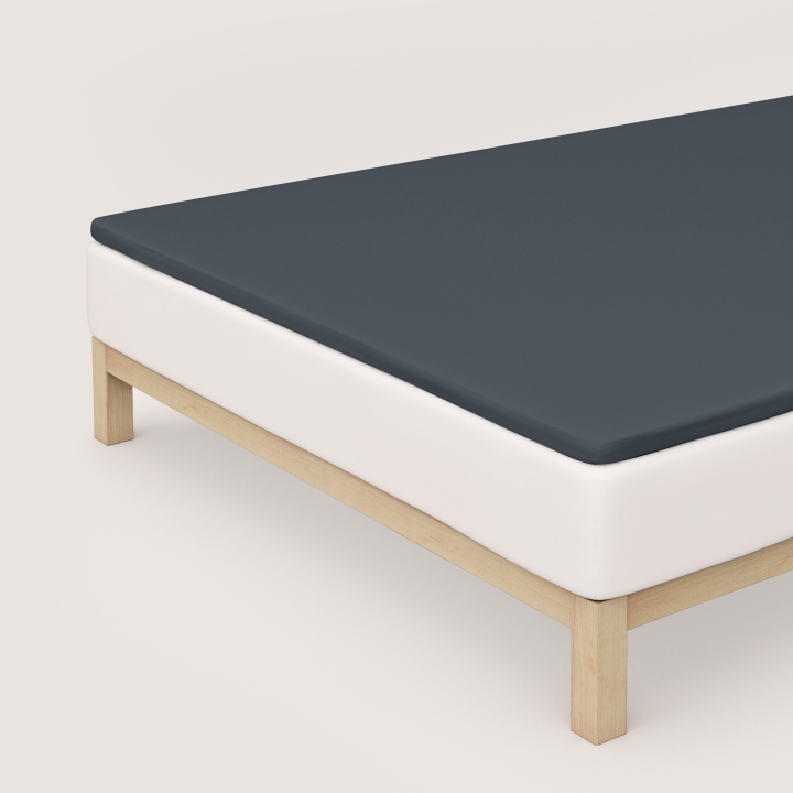 Schlafgut Pure Topper Spannbettlaken ca. 120x200-130x220cm in Farbe Grey Deep