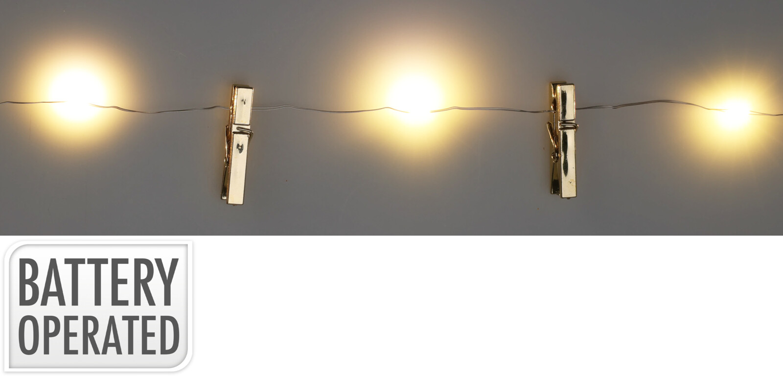 LED Lichterkette mit Clips, Beleuchtung, Licht, Aufflackern
