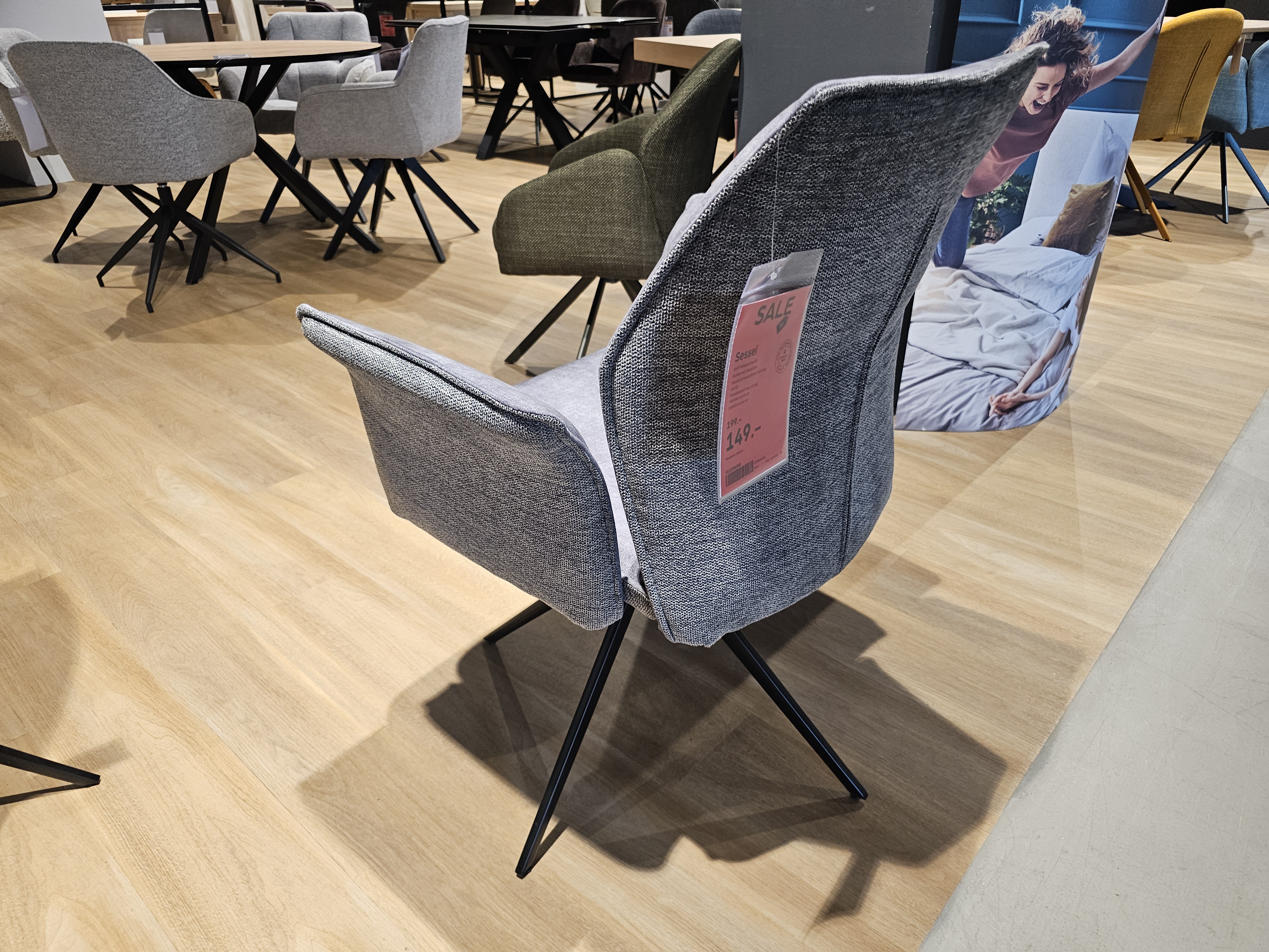 Hela Sessel Susanne Stoff Grau, Sessel, Stuhl, Stoff, Grau, Bequem