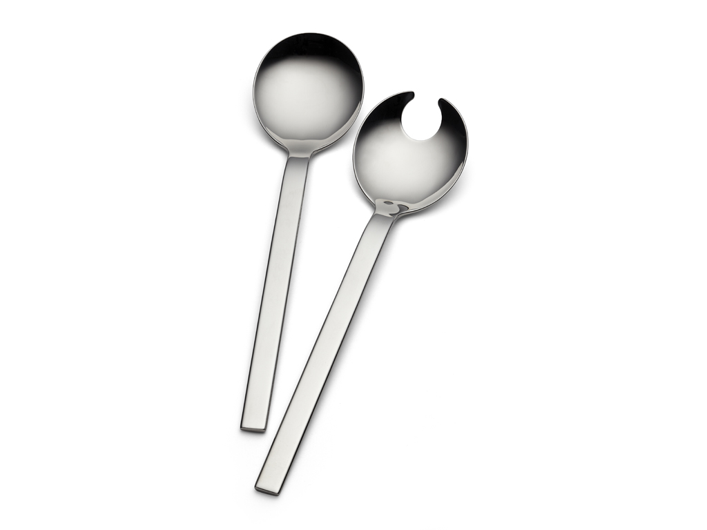 F&H Salatbesteck STUDIO ROUND STORM in Farbe Metall