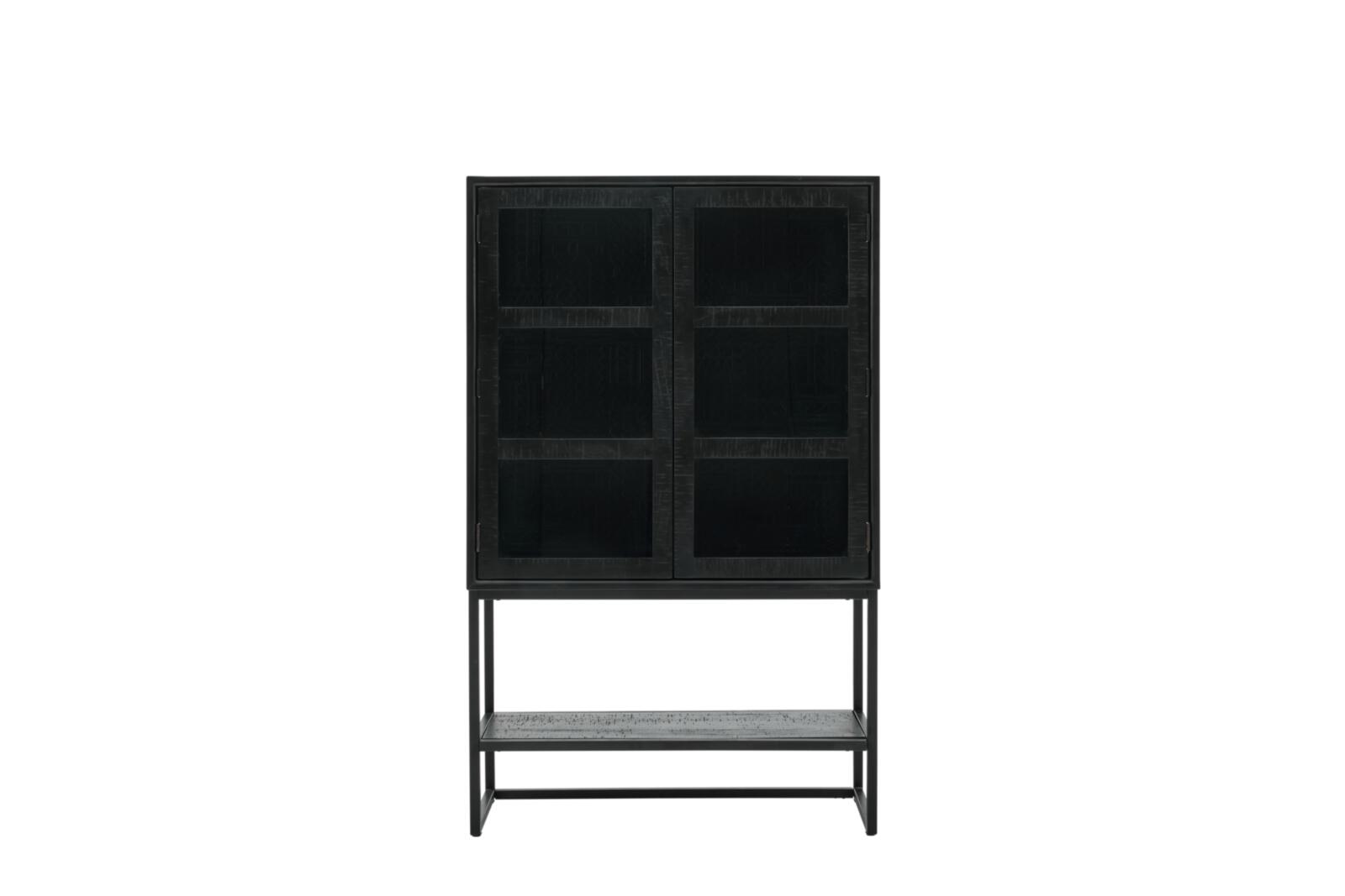 Roomio Vitrine NO. 2001 in Mango massiv gebürstet, schwarz gebeizt und lackiert Roomio Vitrine NO. 2001 in Mango massiv gebürstet, schwarz gebeizt und lackiert
