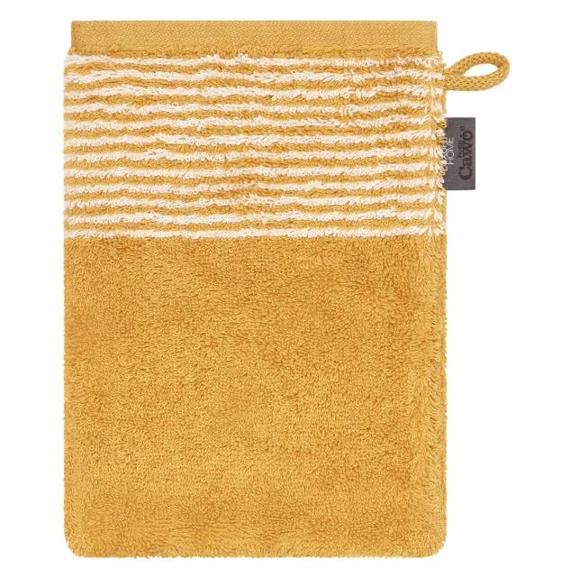 Cawö Waschhandschuh TWO-TONE 16x22cm in Farbe gold, Dekoration für Zuhause, Teppich