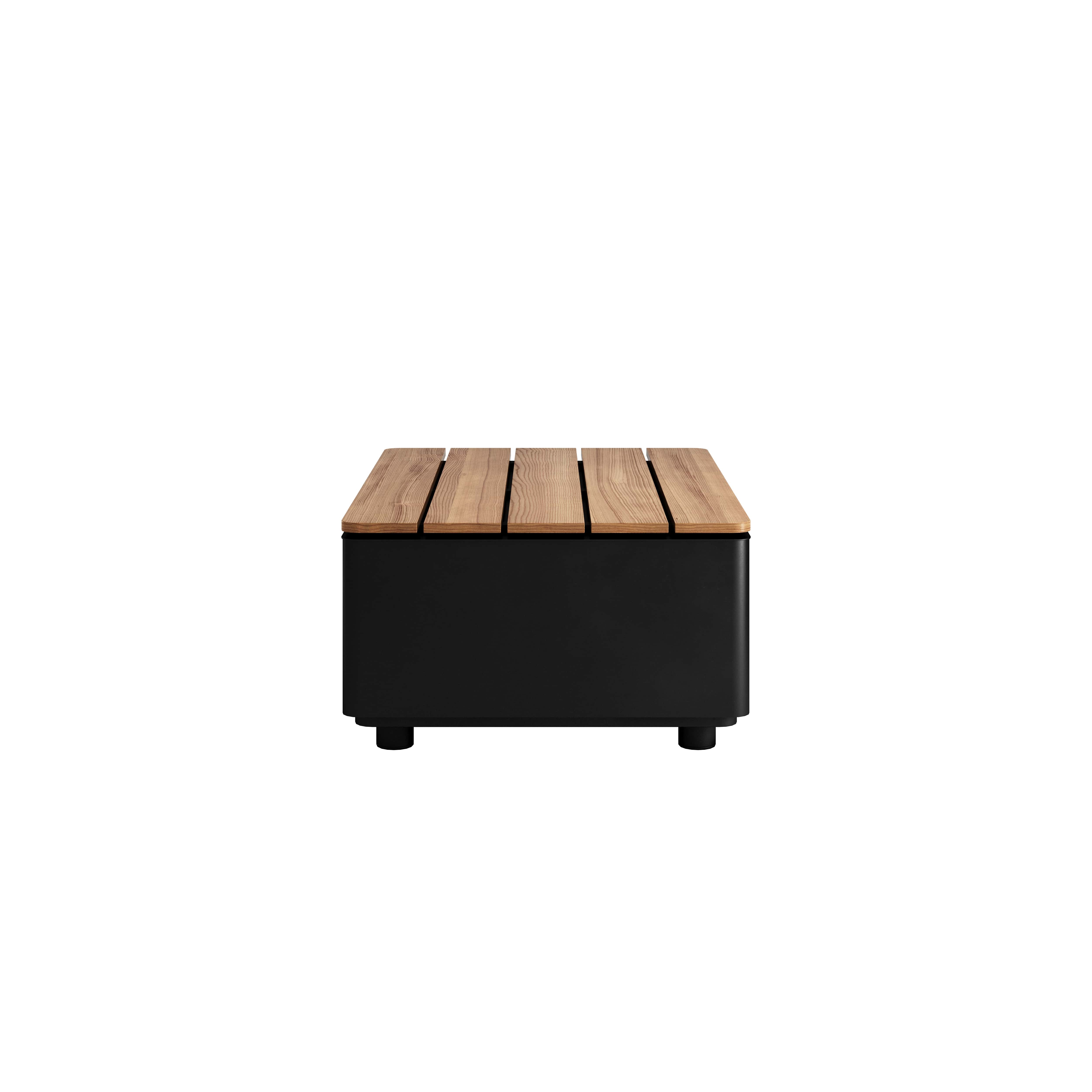SACKit Tisch mit Stauraum PATIO in Farbe schwarz/Teak SACKit Tisch mit Stauraum PATIO in Farbe schwarz/Teak, Holzdeck, Sitzbank, Sitzwürfel, Holzlatten, Schwarz