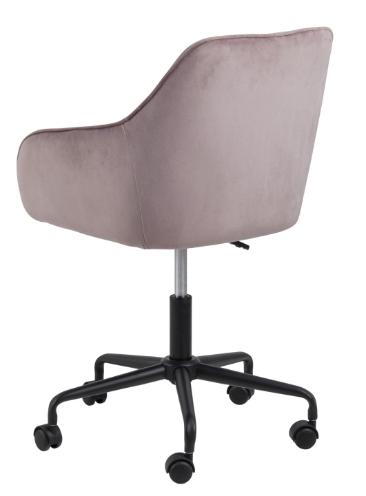 Actona Schreibtischstuhl BROOKE in Vic Stoff dusty rose, Gestell matt schwarz
