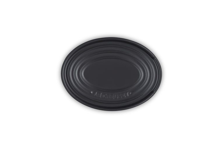 Le Creuset Löffelablage Schwarz Matt Oval