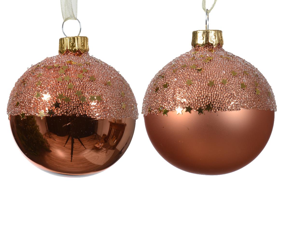 Kaemingk Kugel Glas 151767 in Kupfer Rot, Zubehor, Ohrring, Schmuck