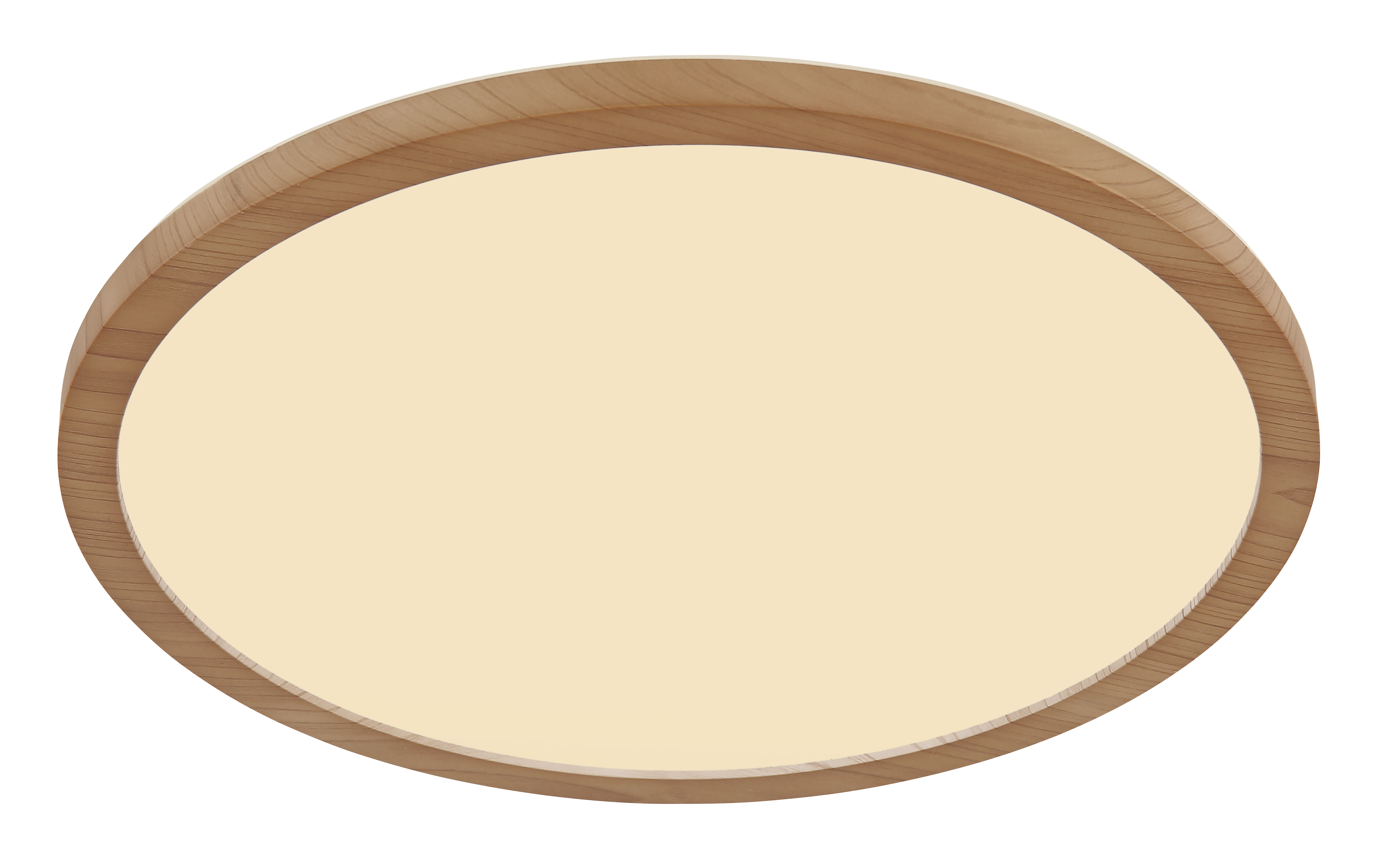 Globo LED-Deckenleuchte SAPANA Ø ca. 42cm in Kunstoff holzoptik/Opal weiß