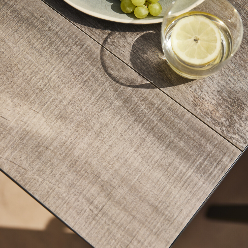 Tisch SILVA ca. 90x160cm in washed grey/anthrazit