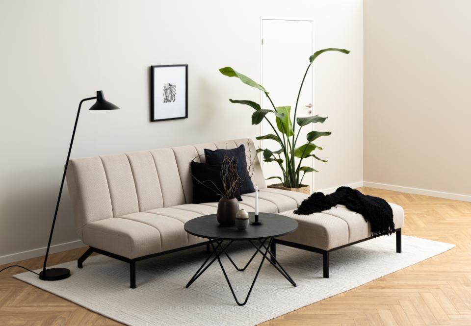 Actona Hocker CAIX in Stoff Basel beige
