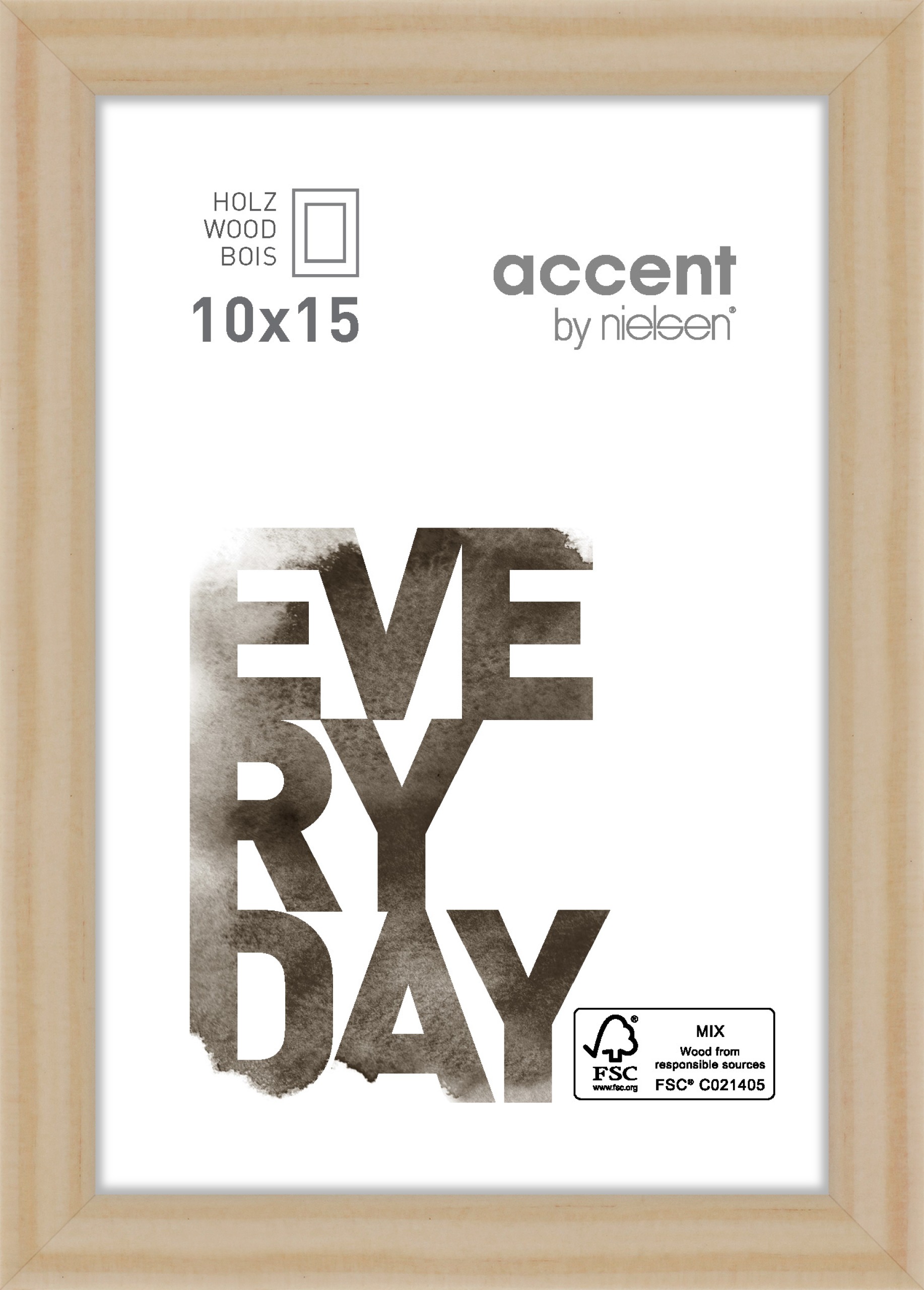 Accent by Nielsen Holz Bilderrahmen Zoom ca. 10x15cm in Farbe Natural