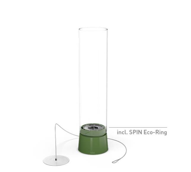 Tischfeuer SPIN air 1200 in Emaille grün h54cm Tischfeuer SPIN air 1200 in Emaille grün h54cm, Teekanne, Kanne, Glasbehälter, Grün, SPIN Eco-Ring
