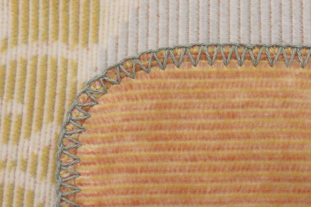 Biederlack Decke ca. 150x200cm in Farbe Bloom Frame, rug, carpet, stitching, orange, runde