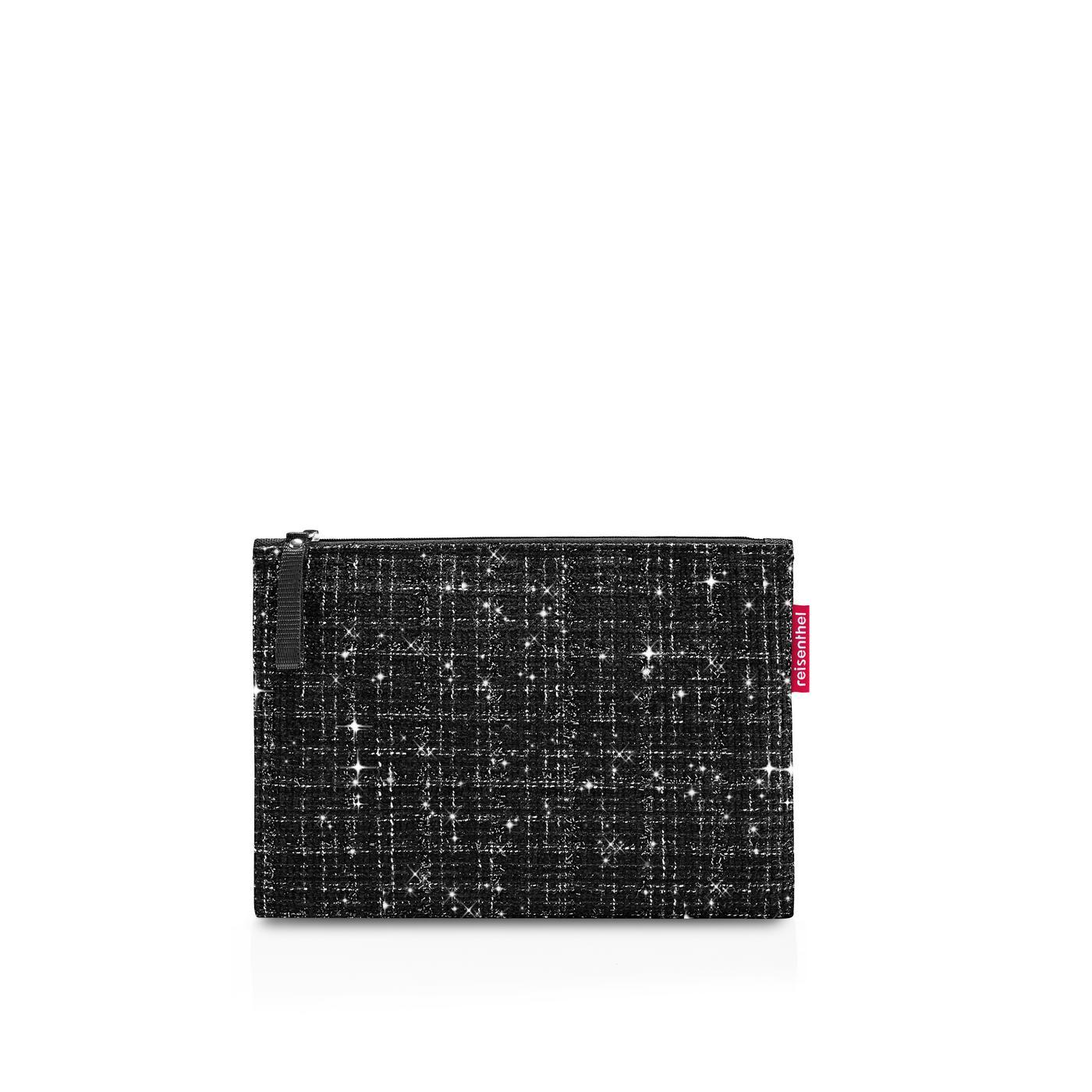 Reisenthel CASE 1 in Farbe bouclé black, wallet, Reißverschluss, schwarz, Texturiert, sternenähnliches Muster