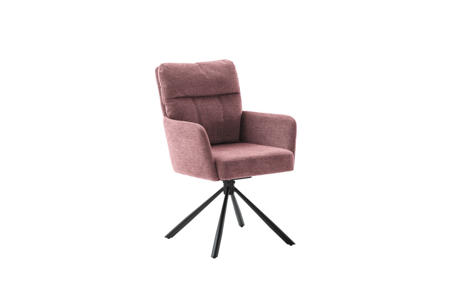 MCA Furniture Armlehnstuhl UTICA in Stoff Chenille-Opt. Himbeere
