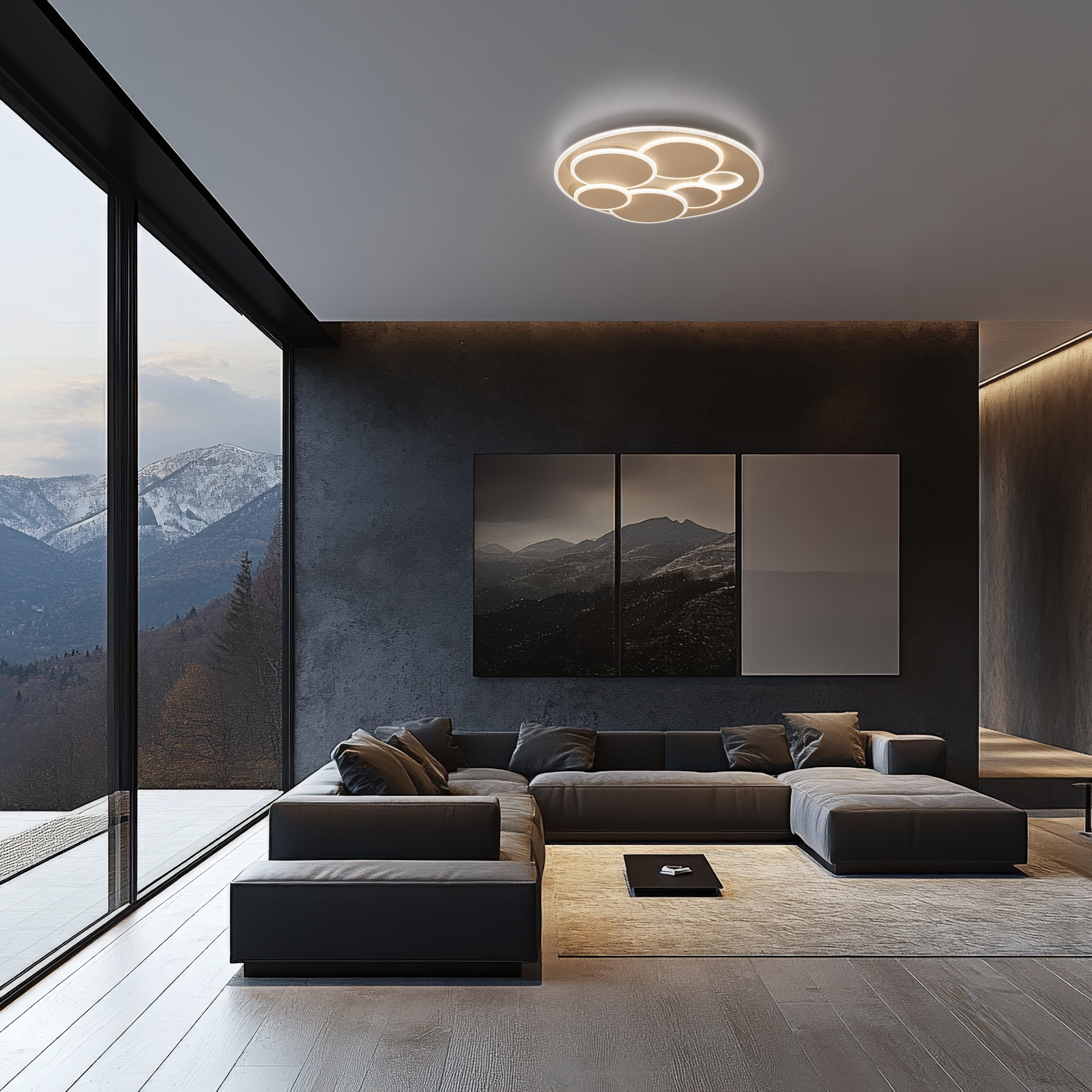 Fischer & Honsel LED-Deckenleuchte DOTS 1-flammig in Farbe Metall sandfarbig/Acrylglas satiniert Fischer & Honsel LED-Deckenleuchte DOTS 1-flammig in Farbe Metall sandfarbig/Acrylglas satiniert