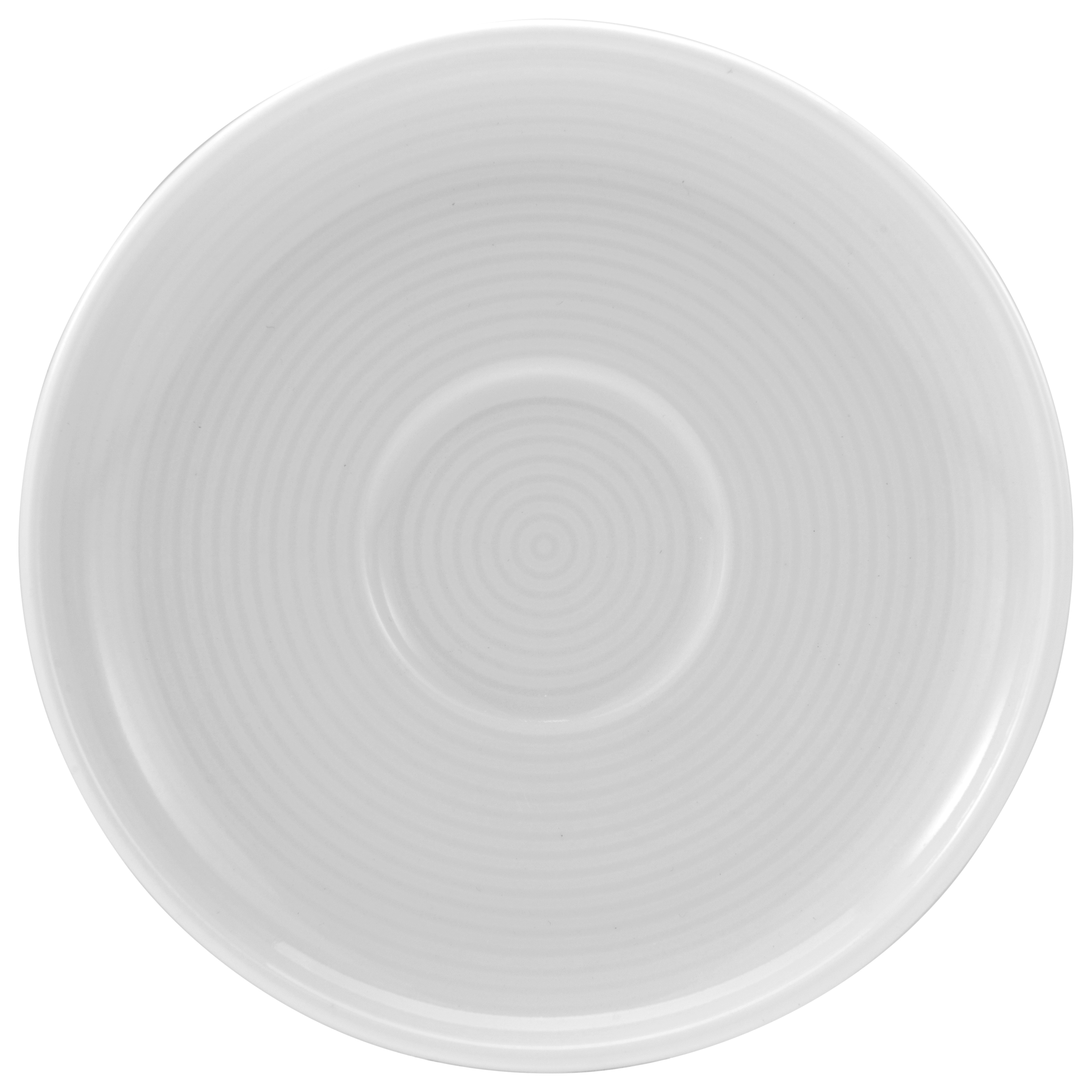 CreaTable Espressountertasse Session in Farbe Weiß glänzend, Untertasse, Porzellan, Töpferei, Teller, Schüssel