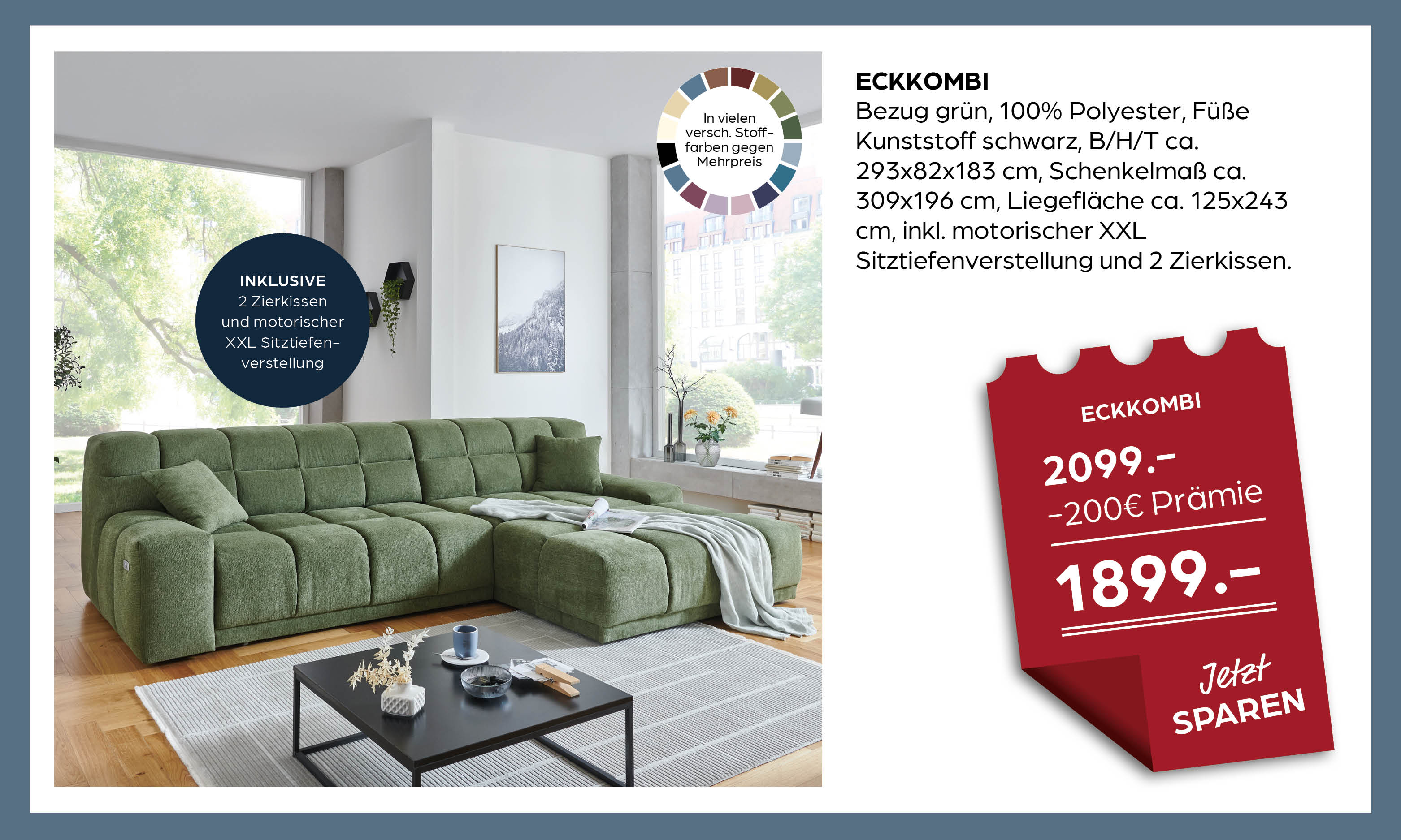 Sofa, Sofa grün, Wohnzimmer, Sitzgruppe, Sofakissen