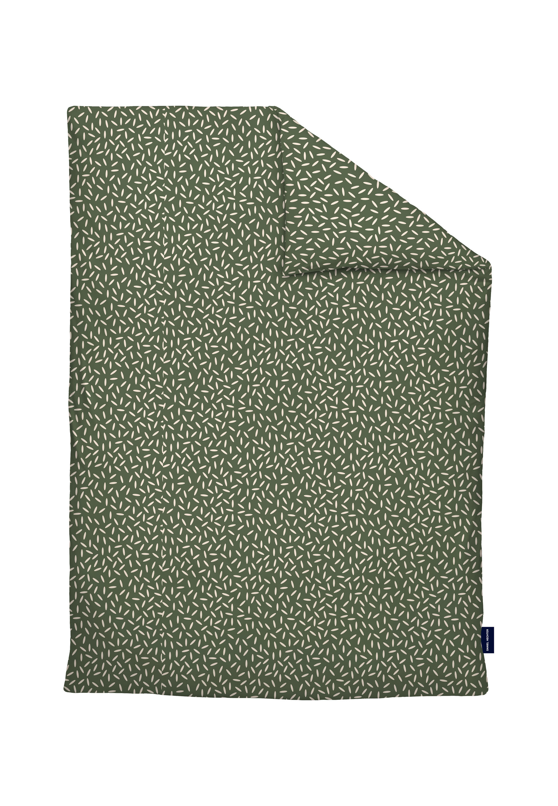 Daniel Hechter RENFORCE-Bettwäsche ca. 135x200cm in Farbe Fichte, Mantel, Stoff, Druck, Olivegrün, Muster
