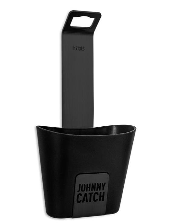 Flaschenöffner JOHNNY CATCH in schwarz mit Auffangbecher, küche, messbecher, schaufel, schwarz, halter