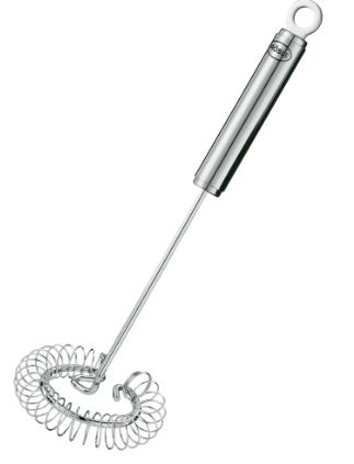 Rösle Spiralbesen 27cm , Küchenrührbesen, Schneebesen, Stabrührer, Metallgriff, Spiralkante