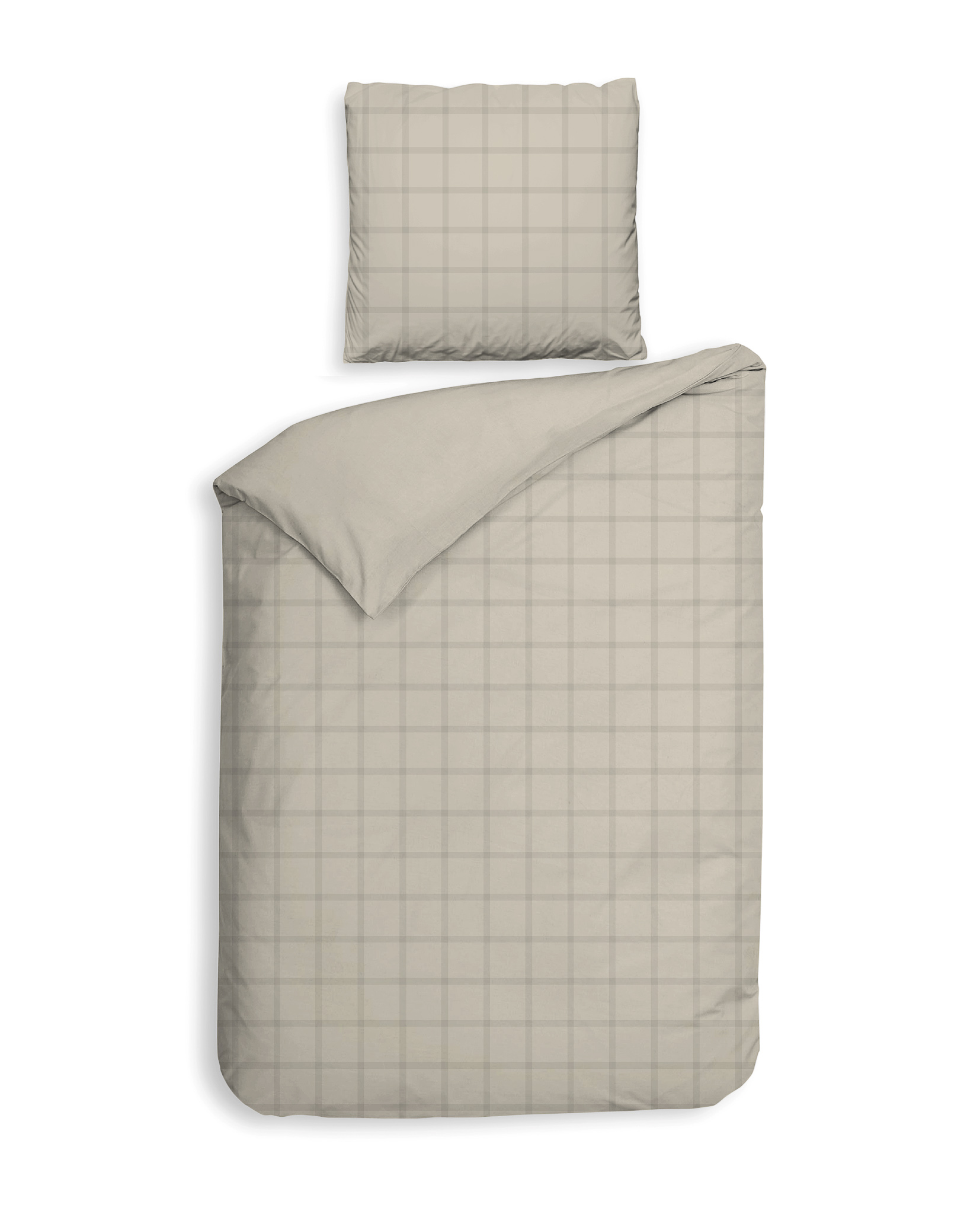 Bettwäsche Diamante 135x200cm DIAMANTE in Beige, Bettbezug, Kissenbezug, Beige, Gittermuster, Textil