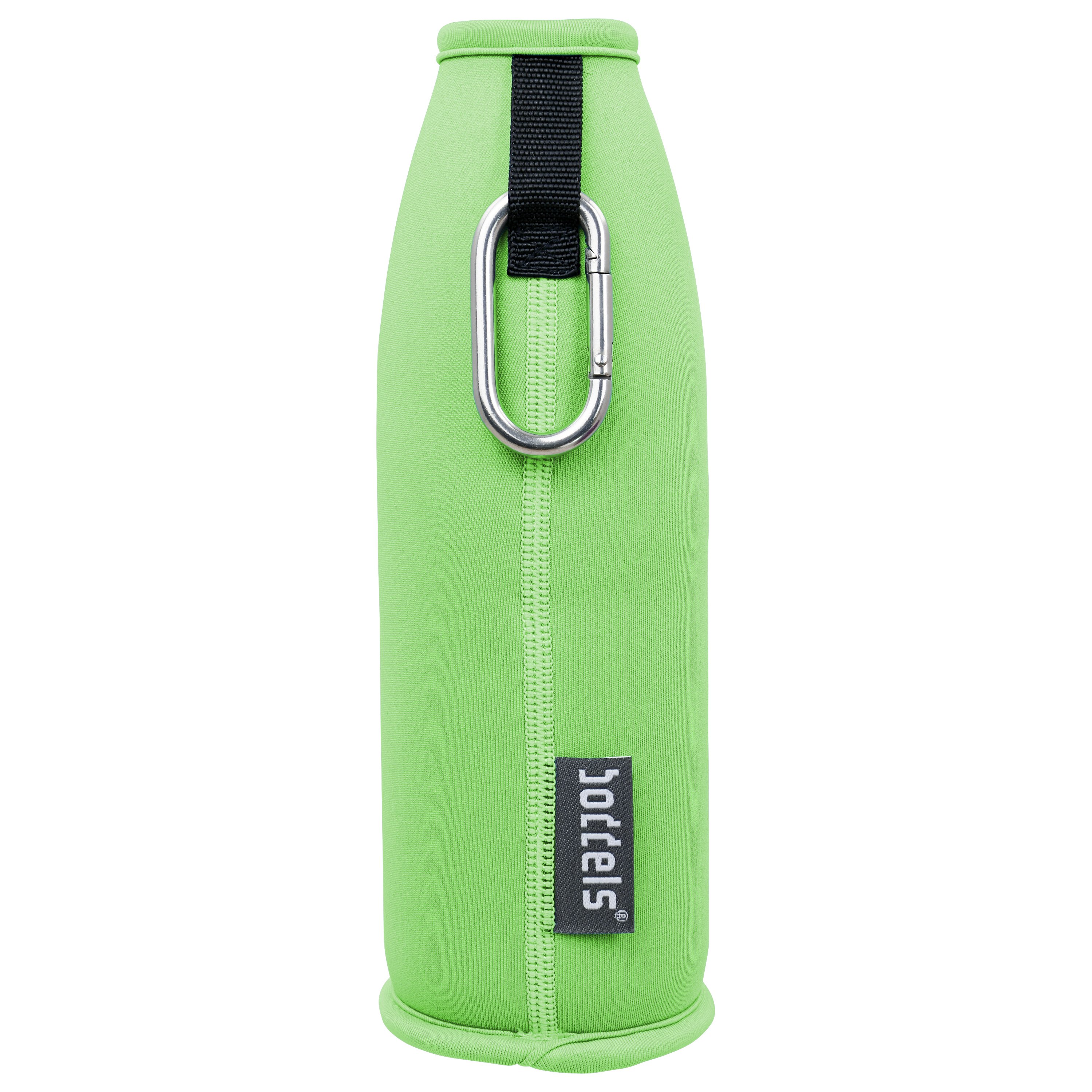 boddels Trinkflasche Dree 650ml in Apfelgrün mit Neoprentasche
