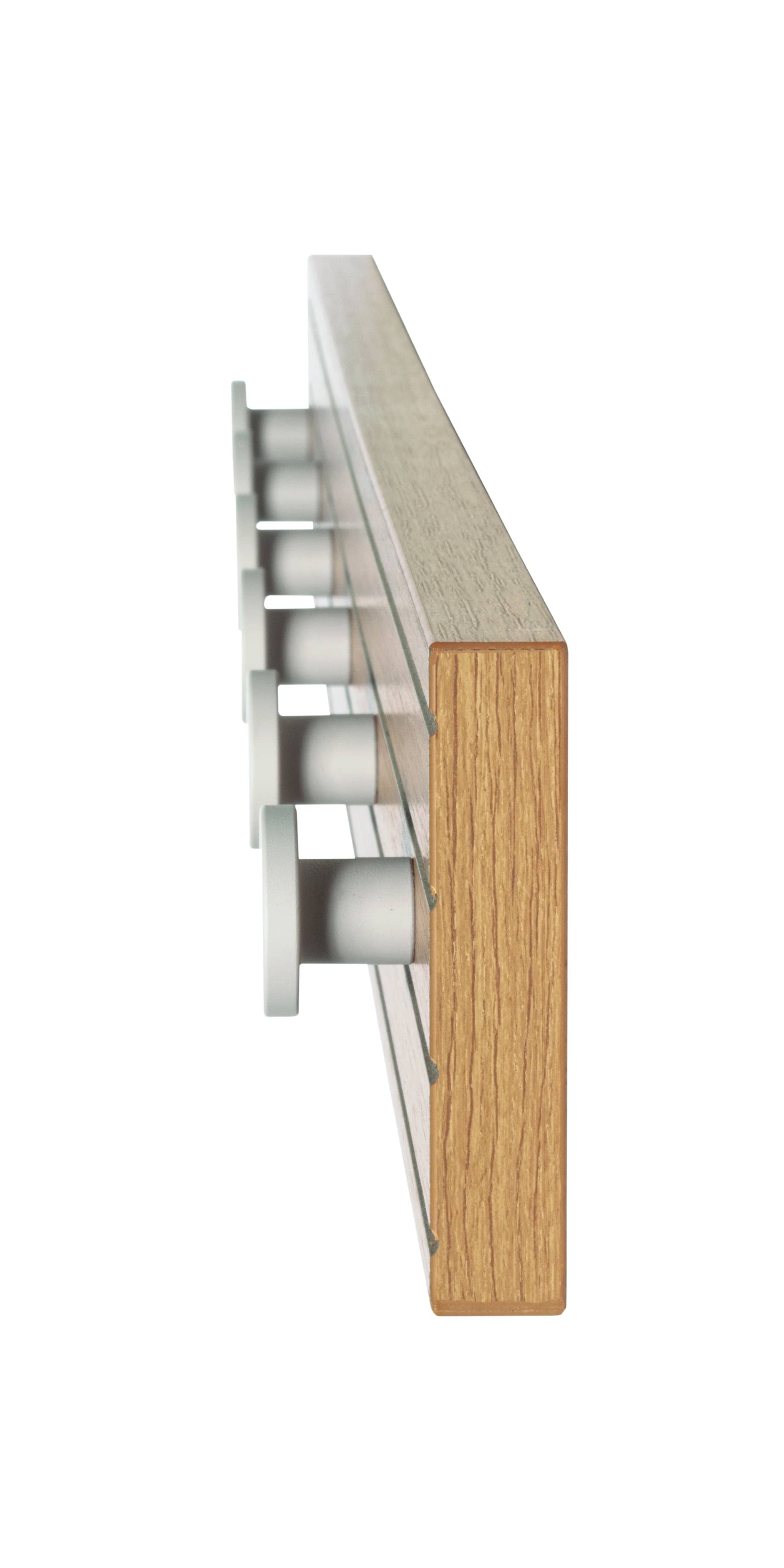 Haku Möbel Garderobenleiste POLAR ca.B80 H9 T4 cm in MDF Dekor Eiche natur, Ablage, Holz, Mobiliar, Handlauf, Tabelle
