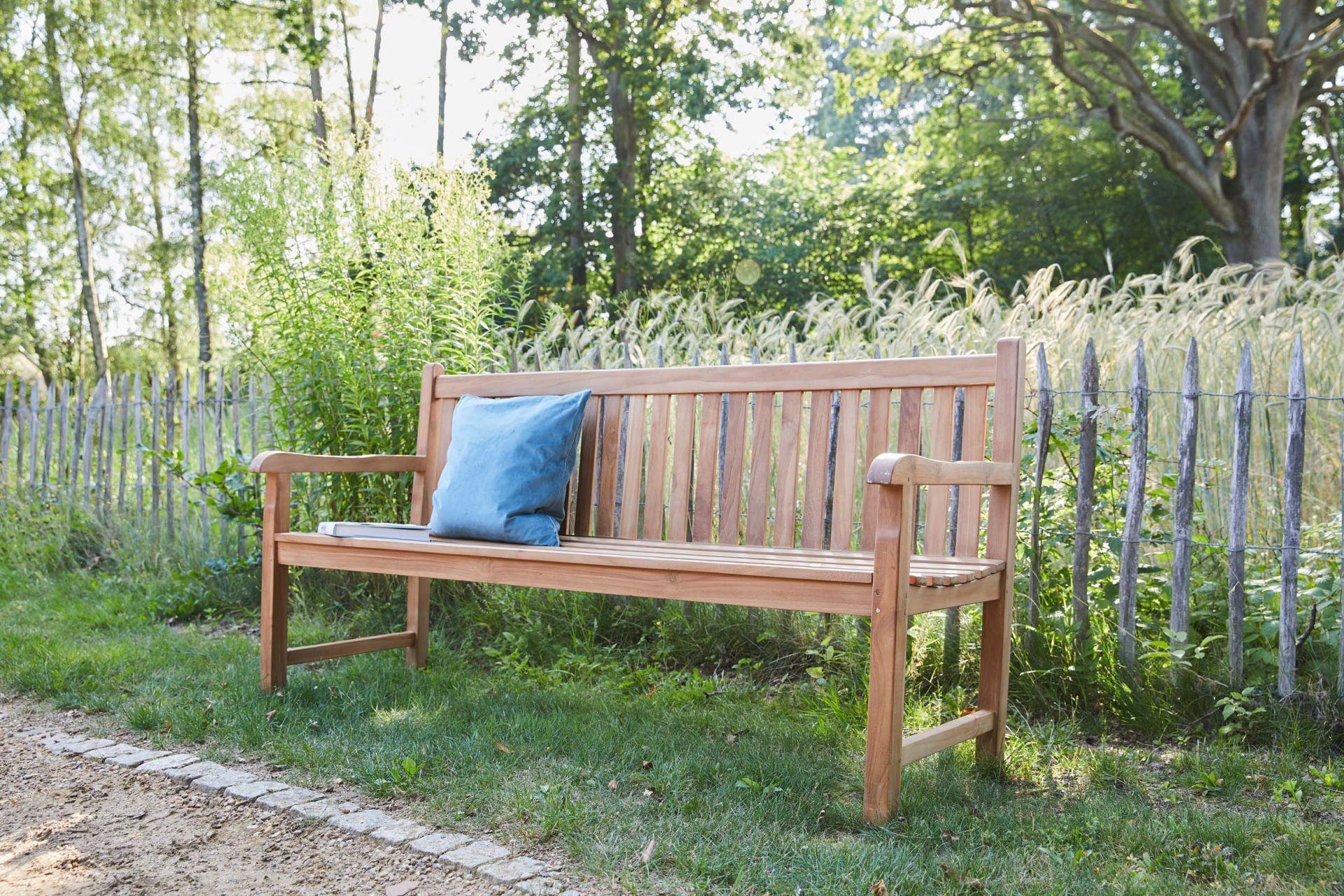 L.C. Wholesaler Bank KAMPEN ca. 120cm in Farbe Teak, Bank, Mobiliar, Hinterhof, Hof, Holz