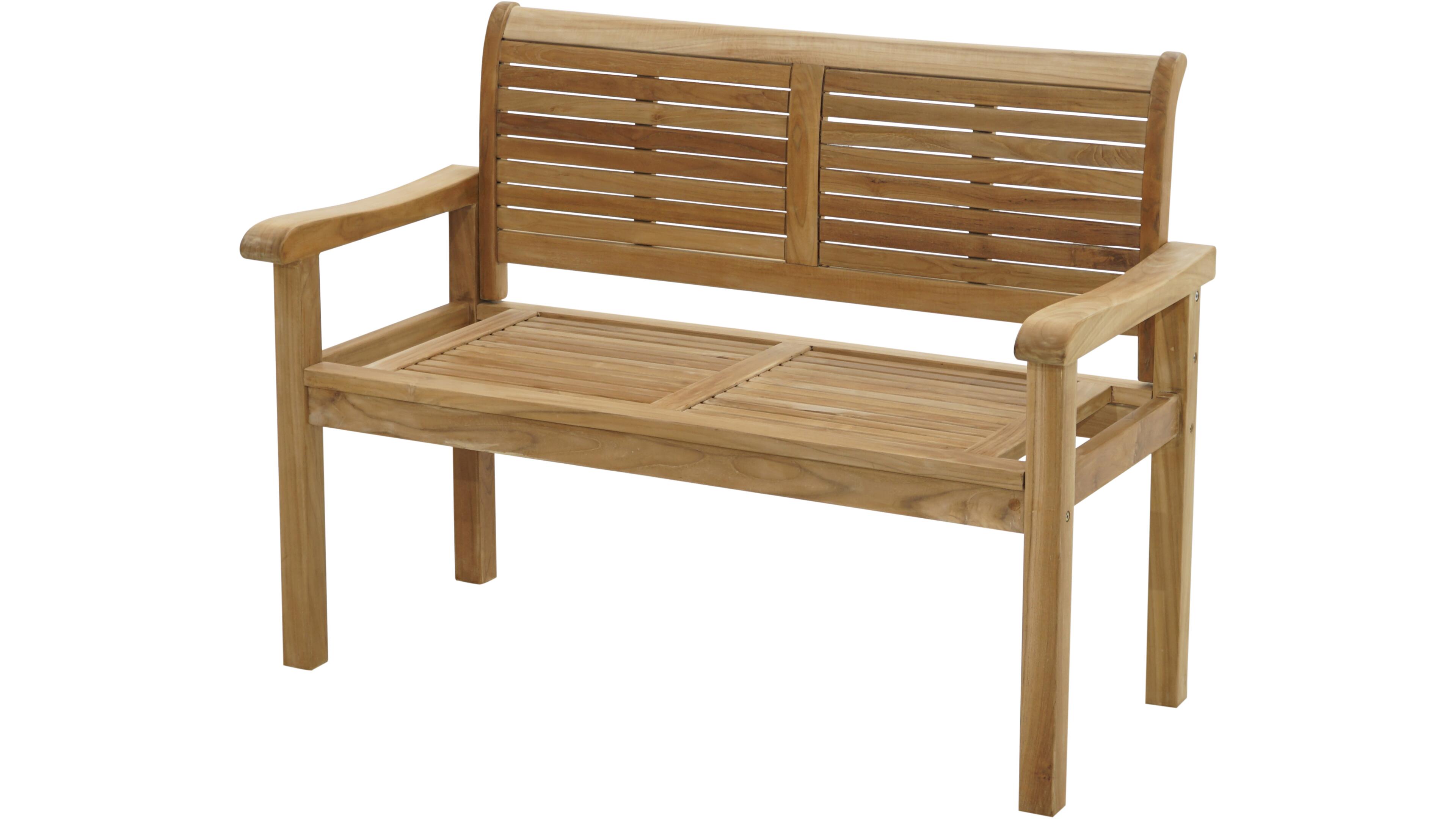 Ploß Landhausbank YORK Breite ca. 120cm in Premium-Teak natur