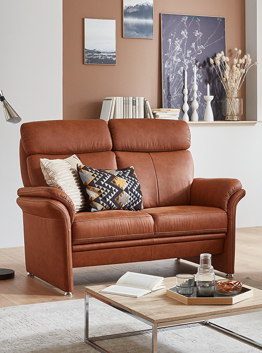 2-Sitzer in Stoff Magnum 28 cognac