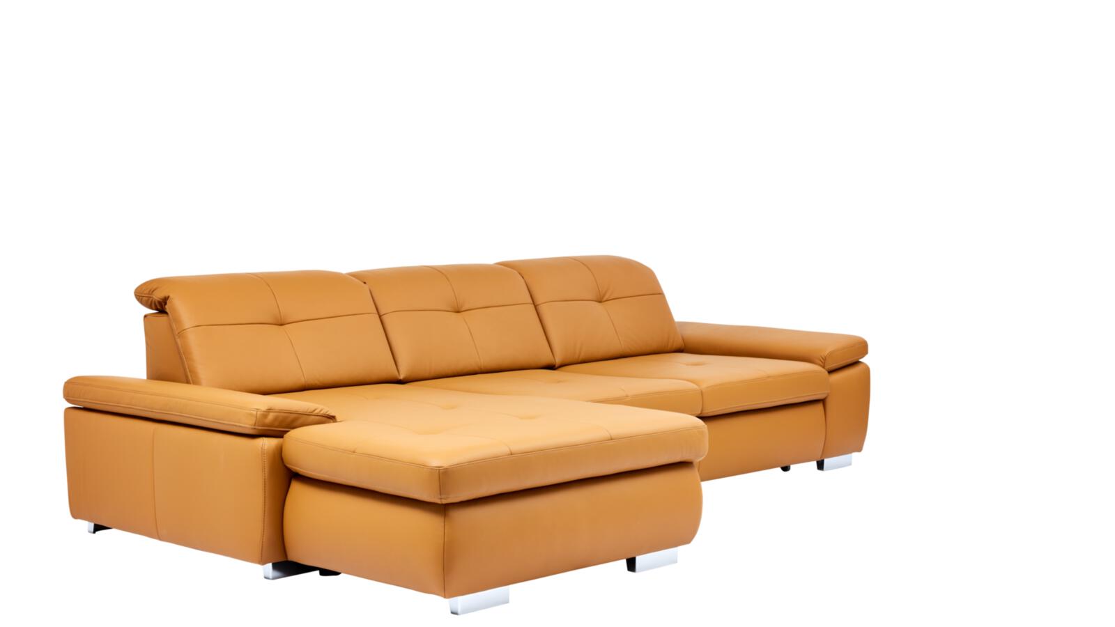 Modulmaster Polstereckgarnitur MM-PN1044 ca. 309x195cm in Leder Torro kurkuma, Moebel, Couch, Stuhl