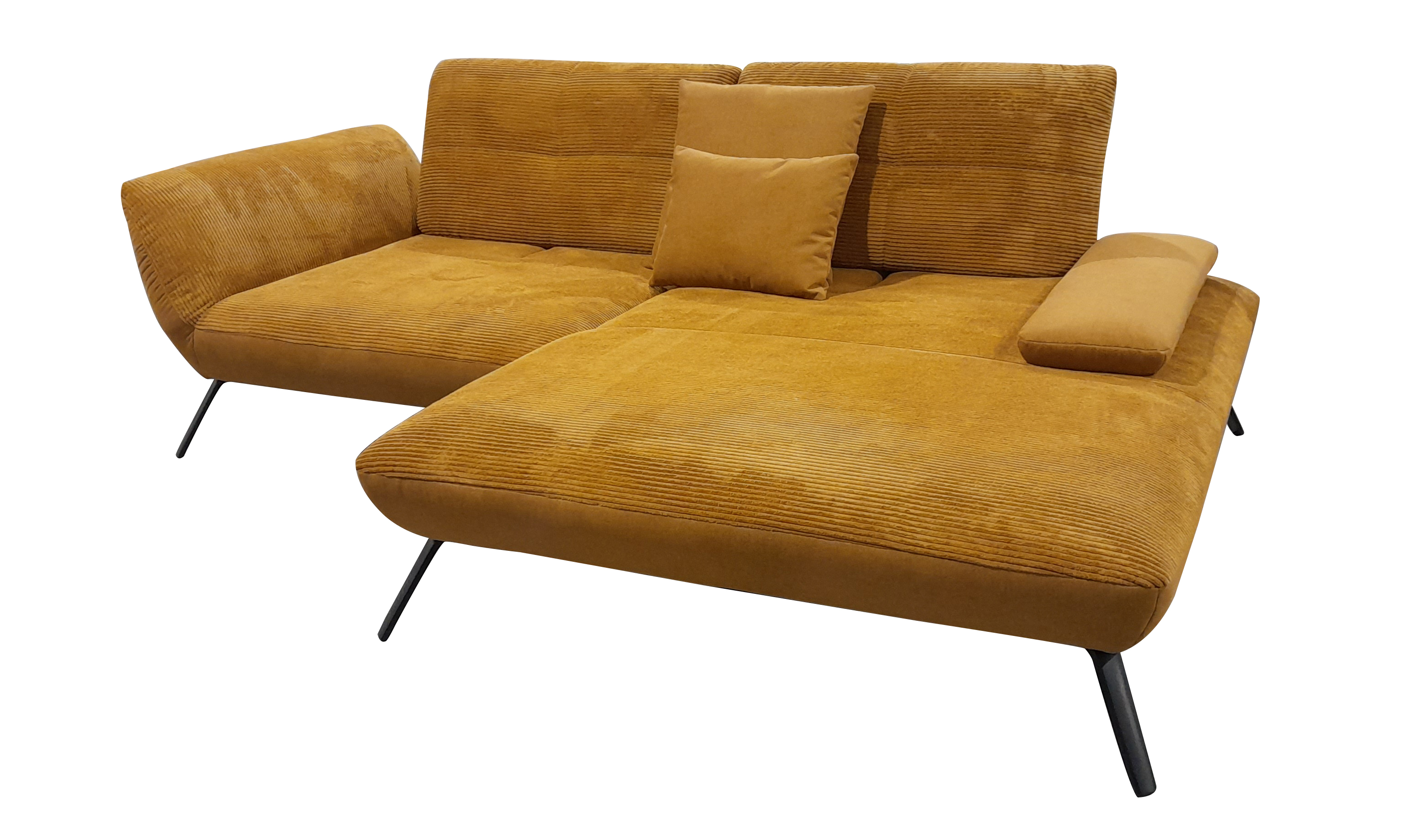 Poco Polstergruppe DOVER PLUS in LINCOLN / Lincoln mustard 01, Sofa, Sofa-Landschaft, Samt, Sandfarbe, Kissen