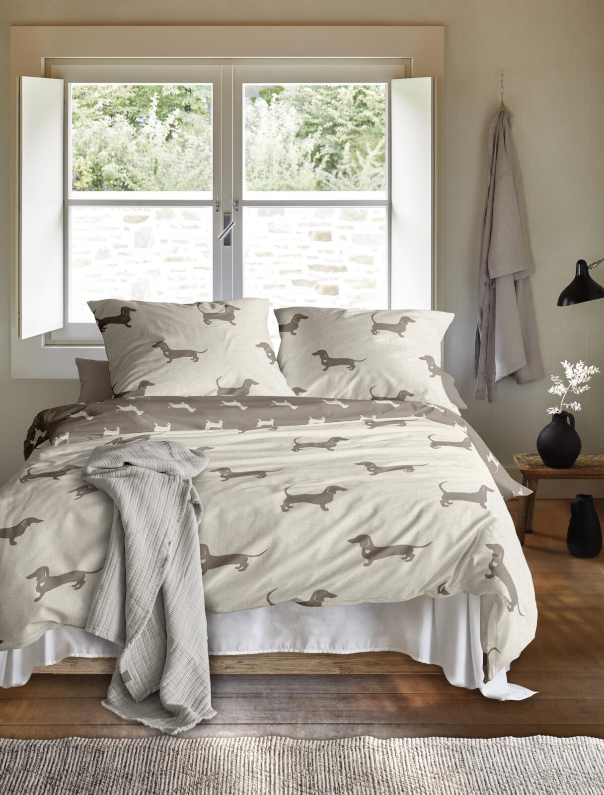 irisette Bettwäsche Dackel, Bettwäsche, Kissen, Bettbezug, Druck, Hunde-Prints