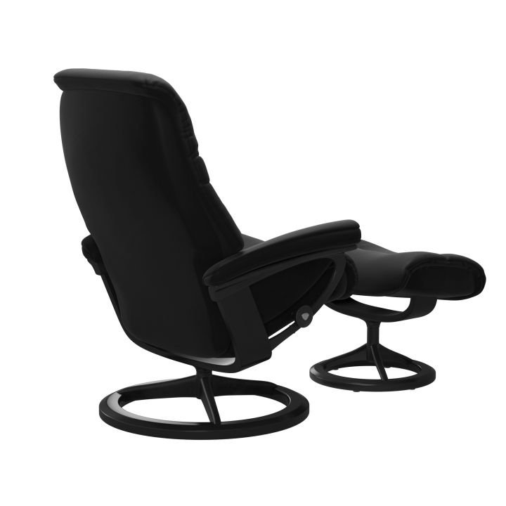 Stressless Sessel mit Hocker Sunrise in Leder Paloma black
