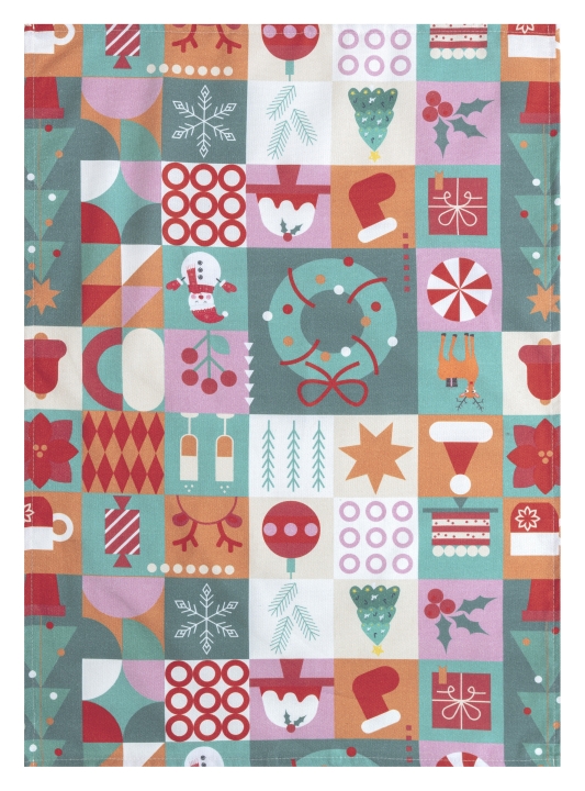 Magma Heimtex Geschirrtuch COLORFUL XMAS ca. 70x50cm in Farbe Allover Magma Heimtex Geschirrtuch COLORFUL XMAS ca. 70x50cm in Farbe Allover, patchwork, pattern, holiday, fabric, quilt
