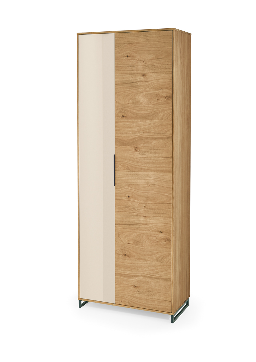 Voss Möbel Dielenschrank LEONA B/H/T ca.72x195x37cm in Eiche bianco/Balkeneiche furn.
