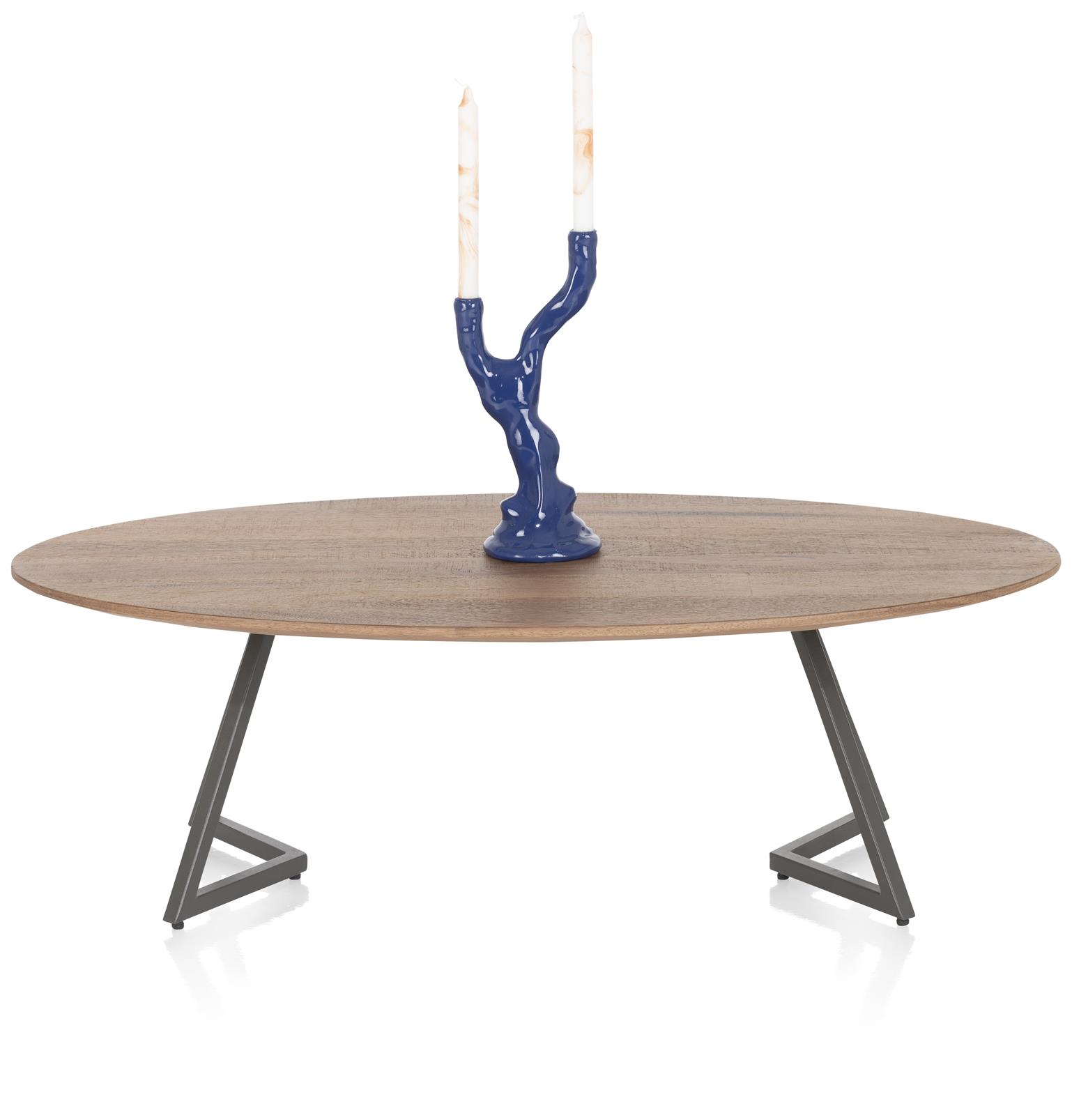 Henders & Hazel Couchtisch TRAPANI ca. B65 H35 T110 cm in Mango furniert smoked lack. Henders & Hazel Couchtisch TRAPANI ca. B65 H35 T110 cm in Mango furniert smoked lack., holzplatte, ovaletisch, tischbeine metall, kerzenhalter-rose?