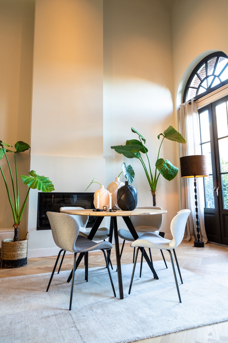 Light & Living Korb GEFEN in Naturell, Schwarz matt