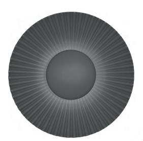 B-Leuchten Wandleuchte SHELLY in schwarz, Sphäre, Festplatte, Grau, Töpferei