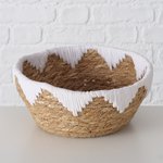 Boltze Korb Aluna H:11 cm ALUNA in Polyester,Seegras natur weiß