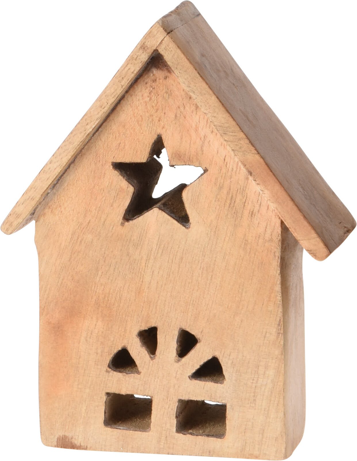 Haus Mangoholz 11 cm, Holz, Briefkasten