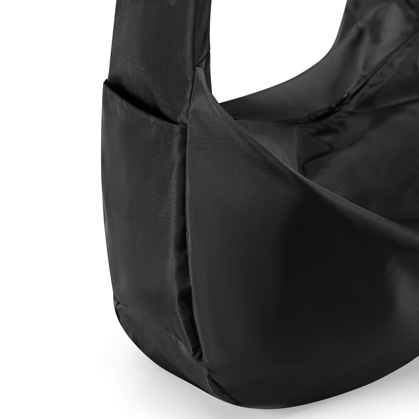 Reisenthel MINI MAXI MOONBAG in Farbe black, Rucksack, Schulterriemen, Schwarz, Nylon, Kordel