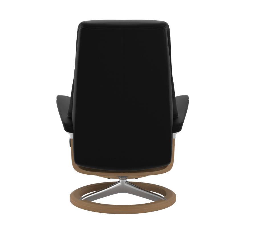 Stressless Sessel mit Hocker VIEW ca. B91 H110 T142 cm in Leder Paloma 19 schwarz