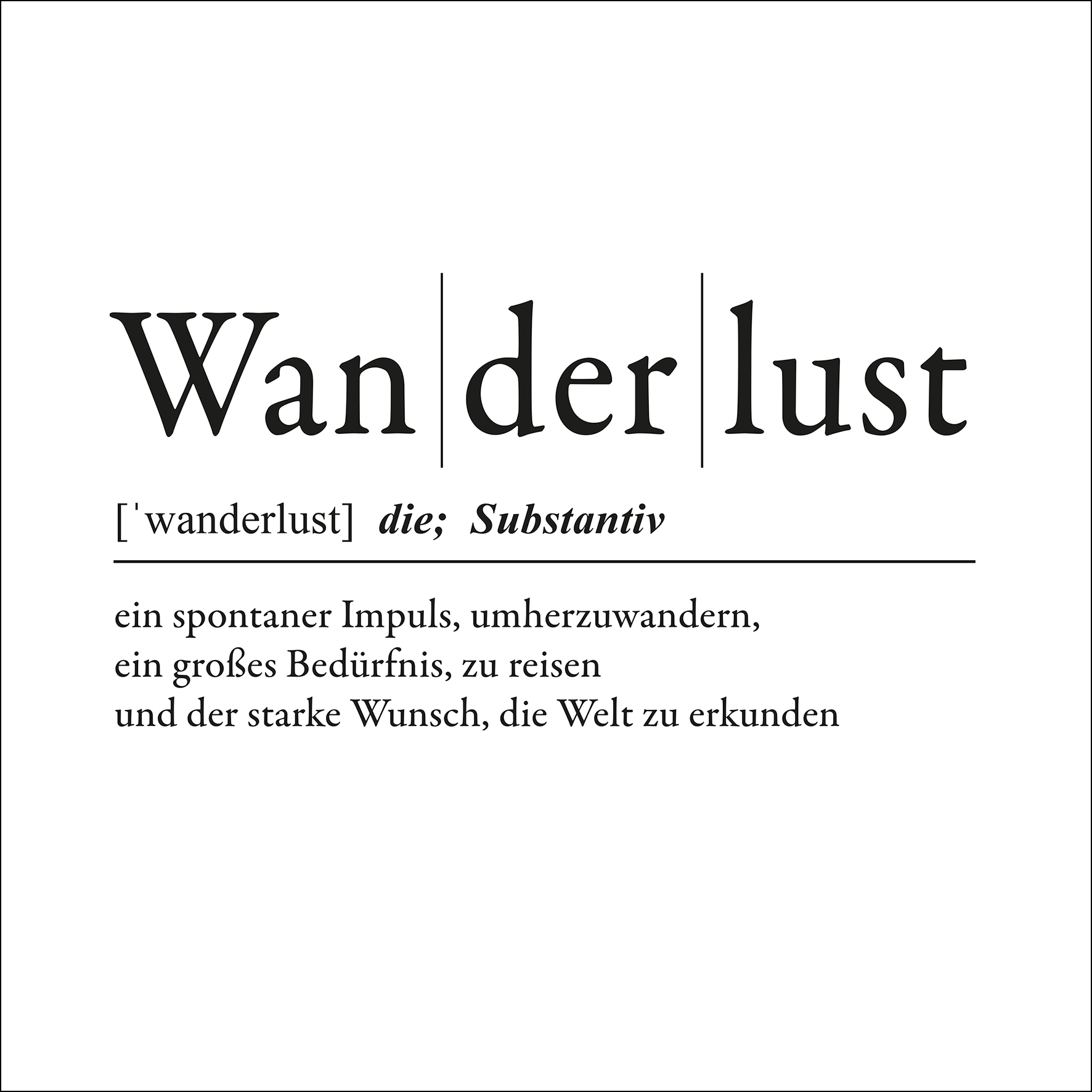 PRO ART Glas-Art 20x20cm Wanderlust