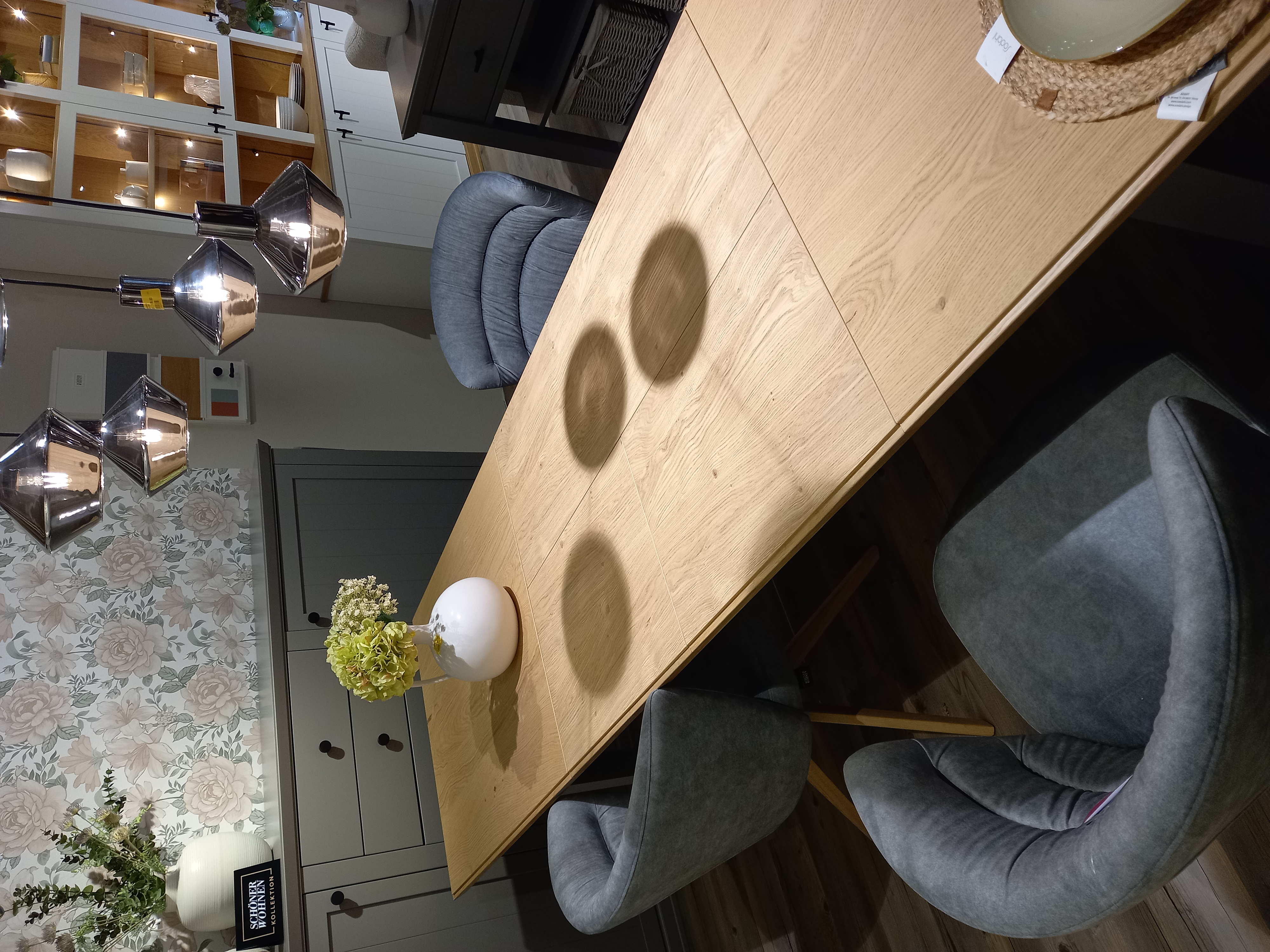 SCHÖNER WOHNEN-Kollektion Esstisch VILLAGE in Gestell Lack Stone, Sperrholz, Holz, Tabelle, Innenarchitektur, Esstisch