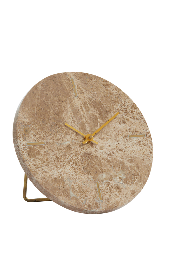 Uhr MORENO in Marmor braun Uhr MORENO in Marmor braun
