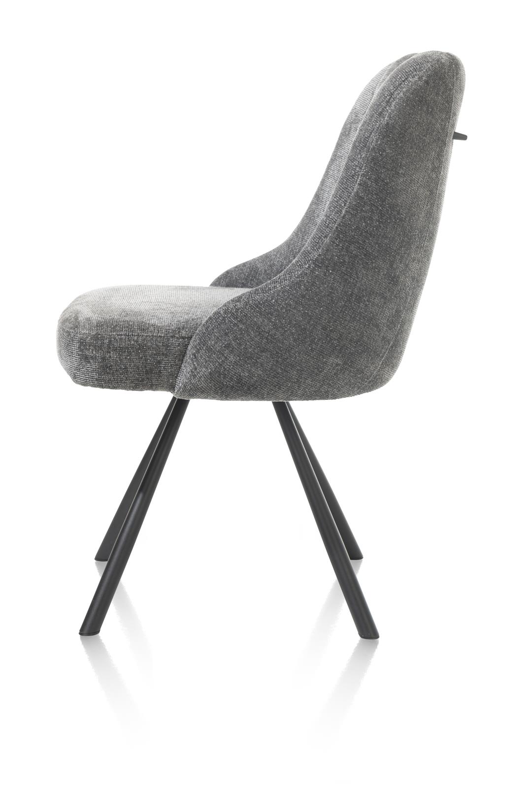 Habufa Stuhl ca. B55 H88 T66 cm in Stoff Vulcano anthrazit