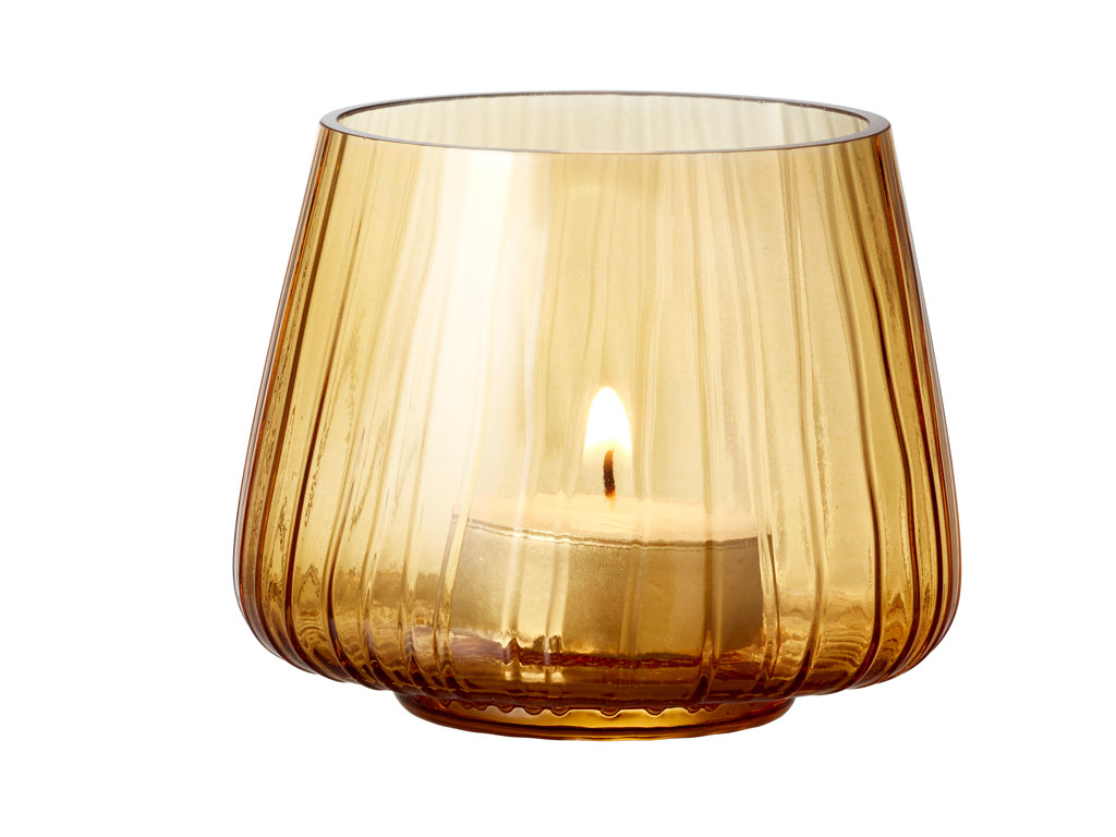 BITZ Teelichthalter in Farbe amber