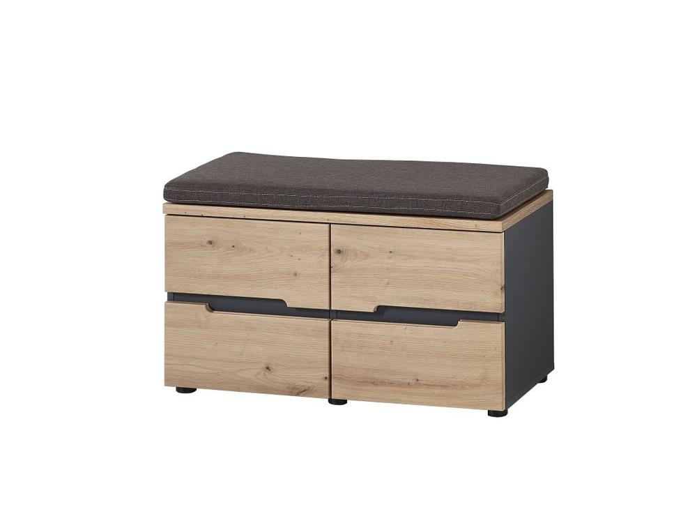 Bank in Mehrfarbig Innostyle Bank MEMPHIS in Artisan Eiche/Absatz graphit