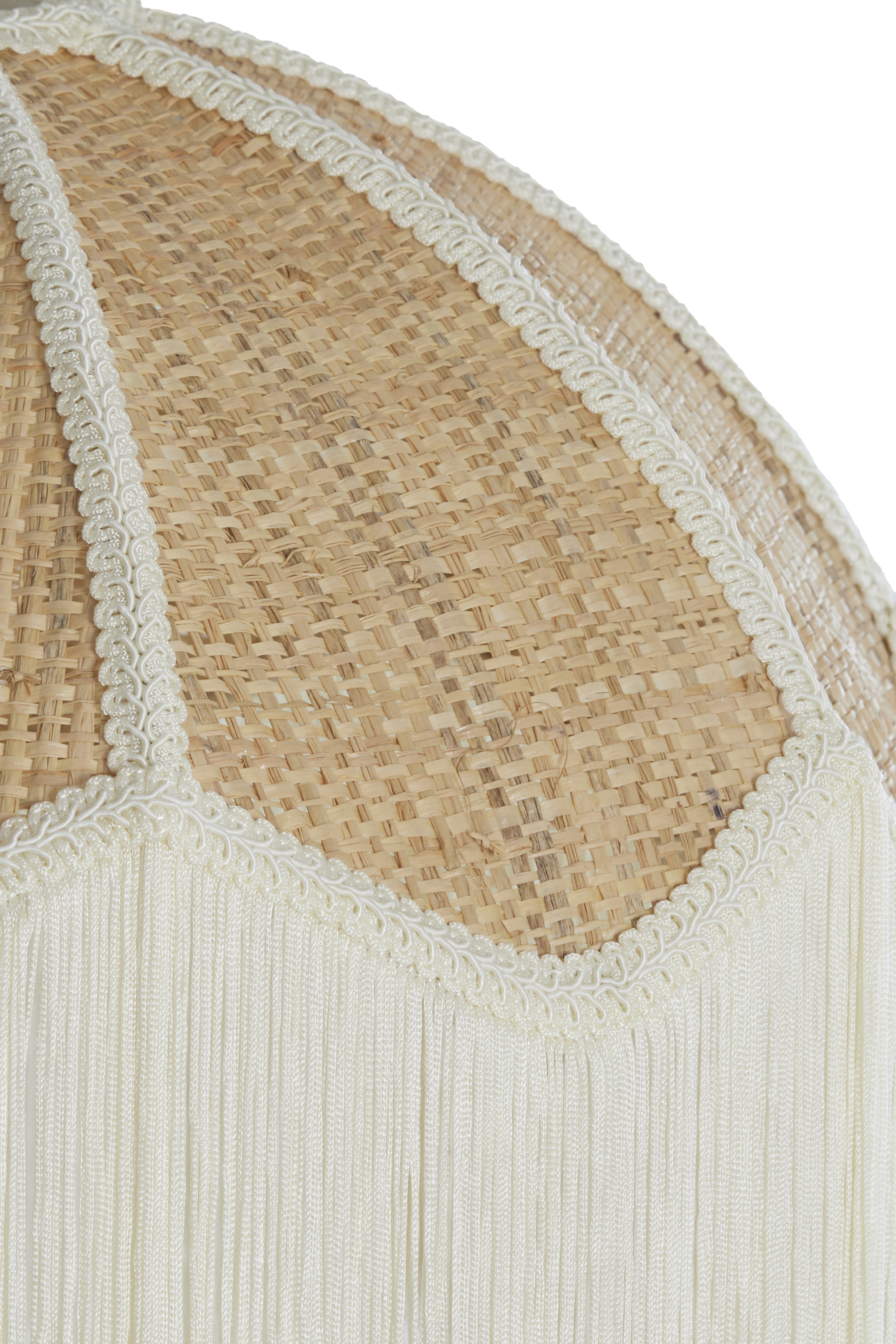 Hängeleuchte Durchm. 40x33cm in Raffia natural+cream